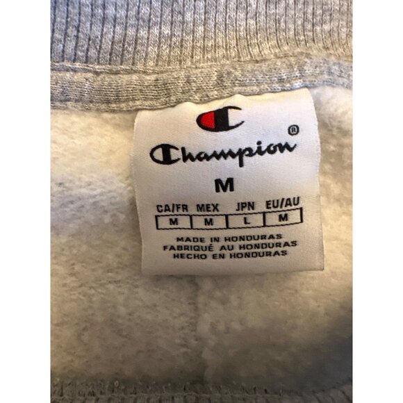 Champion Gray University Crewneck Sweatshirt M Medium Cotton/Polyester Blend - Picture 3 of 5
